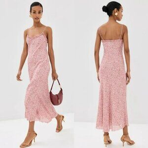 🆕 REFORMATION Imara Floral Midi Dress in Rosin Sz S